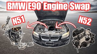 BMW 328i E90 Engine Swap N51 to N52 [upl. by Elyk]