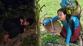 15 year old girl harvesting bananas The husband struggled to find his wife [upl. by Caro]