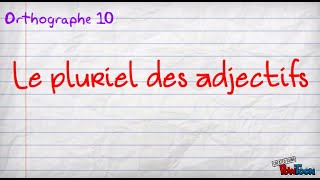 le pluriel des adjectifs [upl. by Euqinimod]