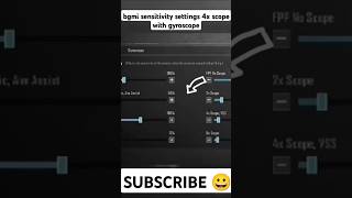 jonathan sensitivity settings 4x scope with gyroscope🤯sencitivty bgmipubgmobile shorts [upl. by Mikey]