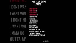 Prince of egypt lyrics [upl. by Weyermann395]