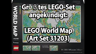 Größtes LEGOSet angekündigt Art World Map Set 31203 [upl. by Balas226]