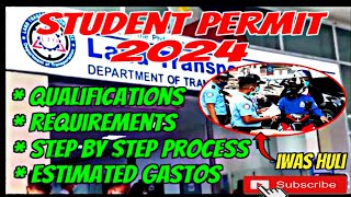 PAANO KUMUHA NG STUDENT PERMIT SA LTO NGAYONG 2024  Kuyschad tv [upl. by Freed]