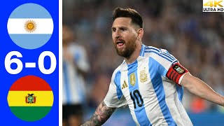 MESSI HATTRICK 🔴 ARGENTINA VS BOLIVIA 60 EXTENDED HIGHLIGHTS ALL GOALS [upl. by Eidarb903]