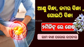 Knee And Joint Pain Treatment In Odia  Back Pain Treatment Odia  Anthu Ganthi Pain Kana Karibe [upl. by Sharity42]