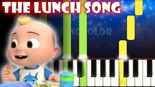 The Lunch Song  Cocomelon Nursery Rhymes  Piano Tutorial  Karaoke [upl. by Ahsait]