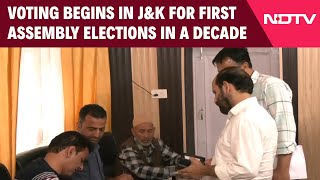 JampK Polls  Voting Begins In JampK For First Assembly Elections In A Decade [upl. by Ninel]