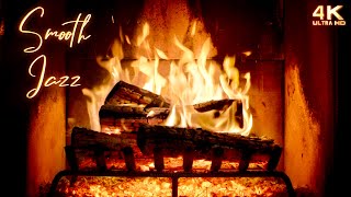 Relaxing Smooth Jazz Music Fireplace  Night Jazz Ambience [upl. by Warila]