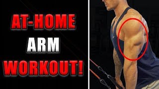 Complete Biceps amp Triceps Workout AtHome Resistance Band Workout  V SHRED [upl. by Tnahs470]