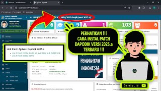 SIMAK RILIS PATCH DAPODIK 2025A  BEGINI CARA UPDATE  INSTAL DAN INFO TERBARUNYA [upl. by Chee]