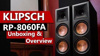 Klipsch RP8060FA Reference Premiere Dolby Atmos Speaker  Unboxing and Overview [upl. by Narib]