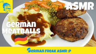 ASMR eating no talking German meatballs quotFrikadelle  Bulettequot😋🇩🇪 [upl. by Anaher]