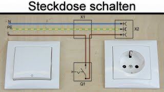 Steckdose schalten  Steckdose an Schalter anschließen  ohne Steckdosenleiste  Mehrfachsteckdose [upl. by Aened463]