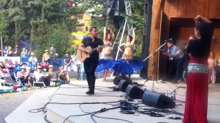 Banff Bellydance perform a tsiftelleli with Pavlo at the Canmore Folk Fest 2016 [upl. by Annahvas]