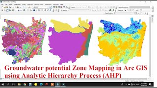 Groundwater Potential zone Mapping in Arc GIS using Analytic Hierarchy Process AHP  Part 2 [upl. by Assili]