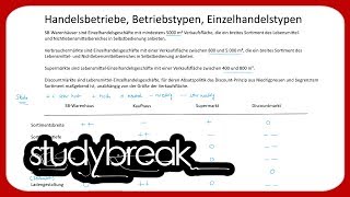 Handelsbetriebe Betriebstypen Einzelhandelstypen  Betriebswirtschaftslehre [upl. by Usanis]