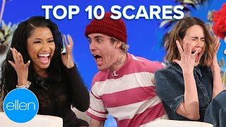 Top 10 MostViewed Scares of ALL TIME on The Ellen Show [upl. by Rosmarin765]