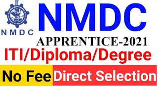 NMDC APPRENTICE 2021 APPLY PROCESS ITIDIPLOMA BTECH DREAMJOB STUDY [upl. by Artemla509]