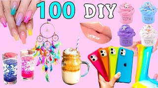 100 DIY  EASY LIFE HACKS AND DIY PROJECTS YOU CAN DO IN 5 MINUTES  ROOM DECOR PHONE CASE and more [upl. by Janessa]