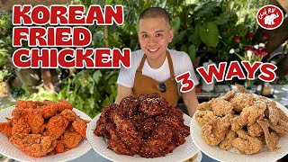 CHEF RVs KOREAN FRIED CHICKEN 3 WAYS [upl. by Rehpotsrik]