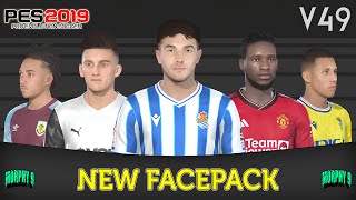 PES 2019  NEW FACEPACK V49 CPK amp SIDER VERSION  FACE MIXED [upl. by Philipp262]