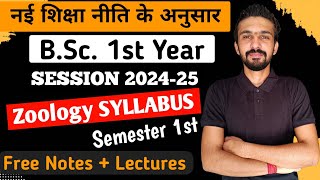 Bsc 1st Year Zoology Syllabus 202425  Bsc 1st Semester Zoology Syllabus  By Dadhich Sir [upl. by Layla]