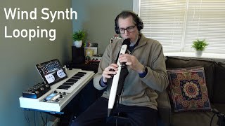 Wind Synth Looping — Roland Aerophone AE20 Wind Synth Gauss Field Looper Spatializer AUM [upl. by Sedgewinn]