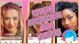 How To Add Bangs to Your Hair with Facetune 2023 [upl. by Dorrej]