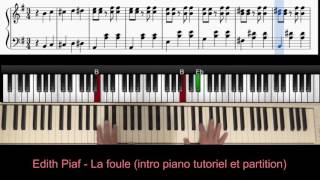 Edith Piaf  La foule intro piano tutoriel [upl. by Artemisia]