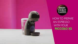 Prepare an Espresso with your NESCAFÉ® Dolce Gusto® Piccolo XS coffee machine by Krups® [upl. by Sevy]