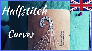 Bobbin Lace Tutorial  Half Stitch Curves [upl. by Raven]