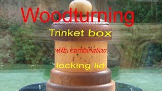 Woodturning  Trinket box with locking lid [upl. by Ahsekyt654]