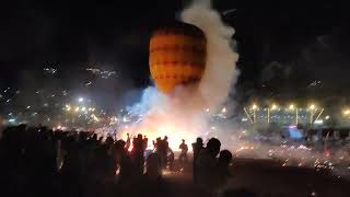 Taunggyi Balloon Festival 2023 early fire accident [upl. by Tiat543]