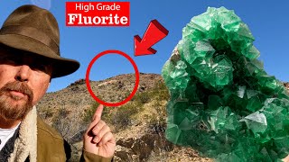 Finding High Grade Fluorite in Deserted Gold Mine [upl. by Havot]