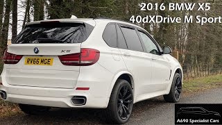 2016 66 BMW X5 30 XDRIVE40D M SPORT 5d 309 BHP 4WD AUTO 7 SEATER review [upl. by Kassaraba644]