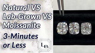 Natural VS Lab Grown Diamond VS Moissanite Everything You Need to Know [upl. by Yamauchi]