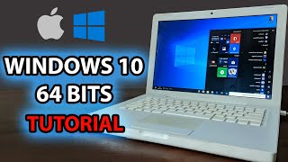 TUTORIAL  COMO INSTALAR O WINDOWS 10 64 BITS EM UM MACBOOK WHITE MACBOOK ANTIGO [upl. by Enamrahs]