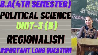 Political science written notes on regionalism  BA4th sem unit3Brightguidance pu [upl. by Binky]