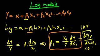 Interpreting regression coefficients in log models part 1 [upl. by Viridi]