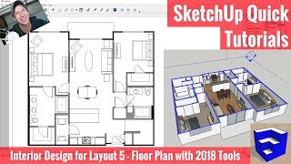 Creating a Floor Plan in Layout with SketchUp 2018s New Tools  Apartment for Layout Part 5 [upl. by Adnirolc436]