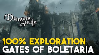 Demons Souls Remake Gates Of Boletaria 100 Exploration Walkthrough All Items Secrets [upl. by Afatsom321]