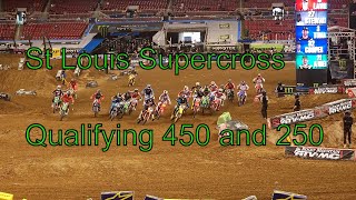 St Louis Supercross Qualifying 2 450 and 250 [upl. by Neelav]