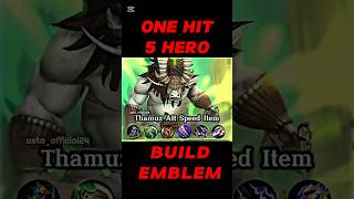 Set emblem amp Build 5Hero One Hit mobilelegends mlbbmsc mlbb mlbbmcc mlbbcreatorcamp [upl. by Oiramad]