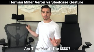 HONEST Review of 2 of the Most Expensive Office Chairs  Herman Miller Aeron vs Steelcase Gesture [upl. by Hayalat]