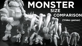 Video game MONSTERS Size COMPARISON 👹 3D Animation [upl. by Nnyleahs]