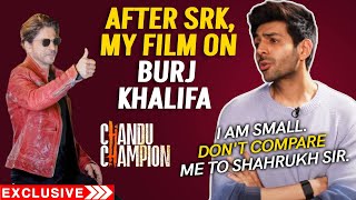 Kartik Aaryan on Comparing His Film quotChandu Championquot with Shahrukh Khans Film  Burj Khalifa [upl. by Acinnor293]