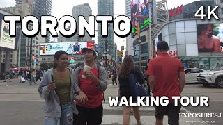 TORONTO DOWNTOWN WALKING TOUR 4K [upl. by Nalehp]