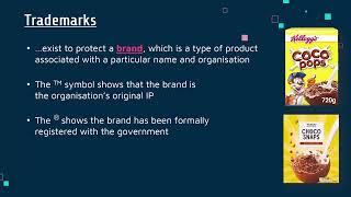 Intellectual Property Copyright Trademarks and Patents [upl. by Missie]