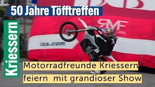 Motorradfreunde Kriessern feiern 50 Jahre Töfftreffen mit grandioser Show [upl. by Kimura]