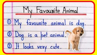 10 lines essay on my favourite animal dog in English  My favourite animal dog  My favourite animal [upl. by Cima808]